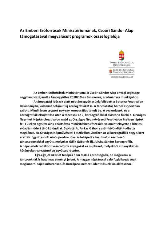 Fotogaléria 2019.7.17. - Az Emberi Erőforrások Minisztériumának, Csoóri Sándor Alap támogatásával megvalósult programok összefoglalója (23) 2019.7.17. - Az Emberi Erőforrások Minisztériumának, Csoóri Sándor Alap támogatásával megvalósult programok összefoglalója